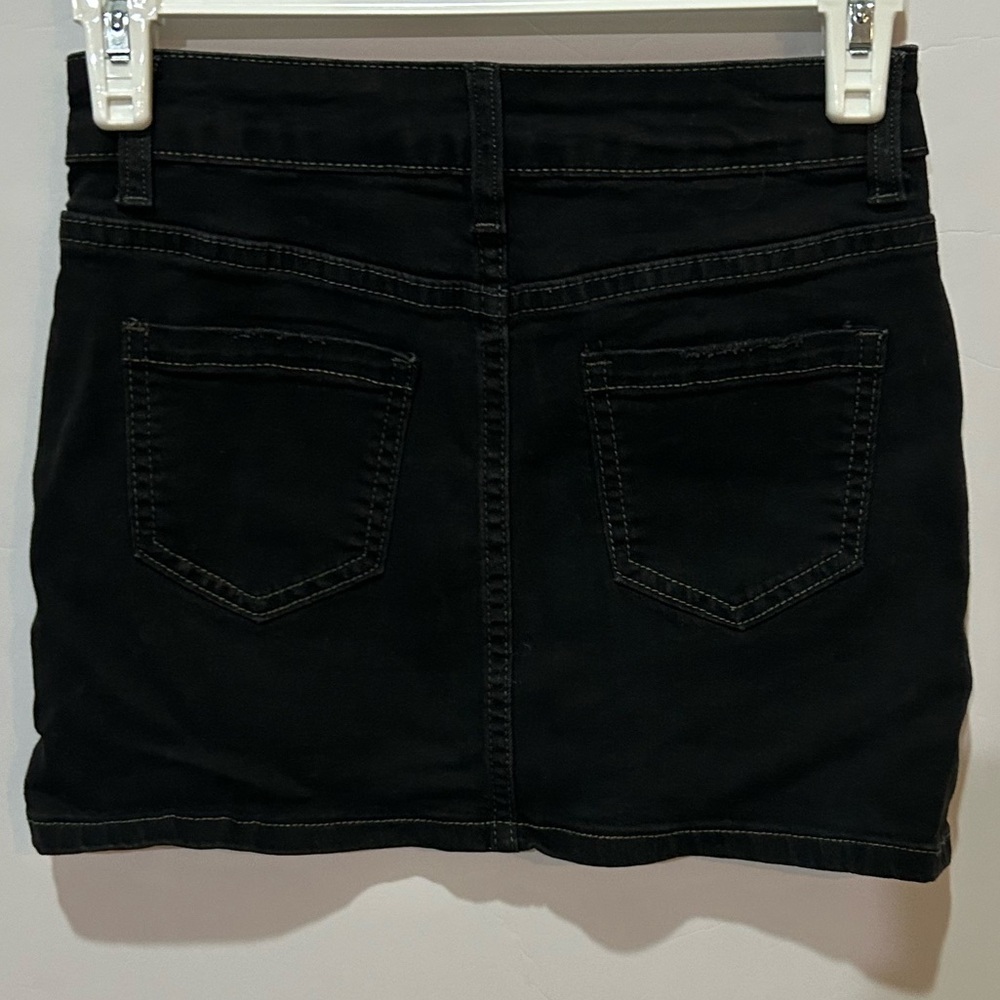 SHEIN Black Denim Stretch Petite XS Mini Skirt - Picture 2 of 4